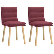 spisebordsstole 2 stk. stof vinrød