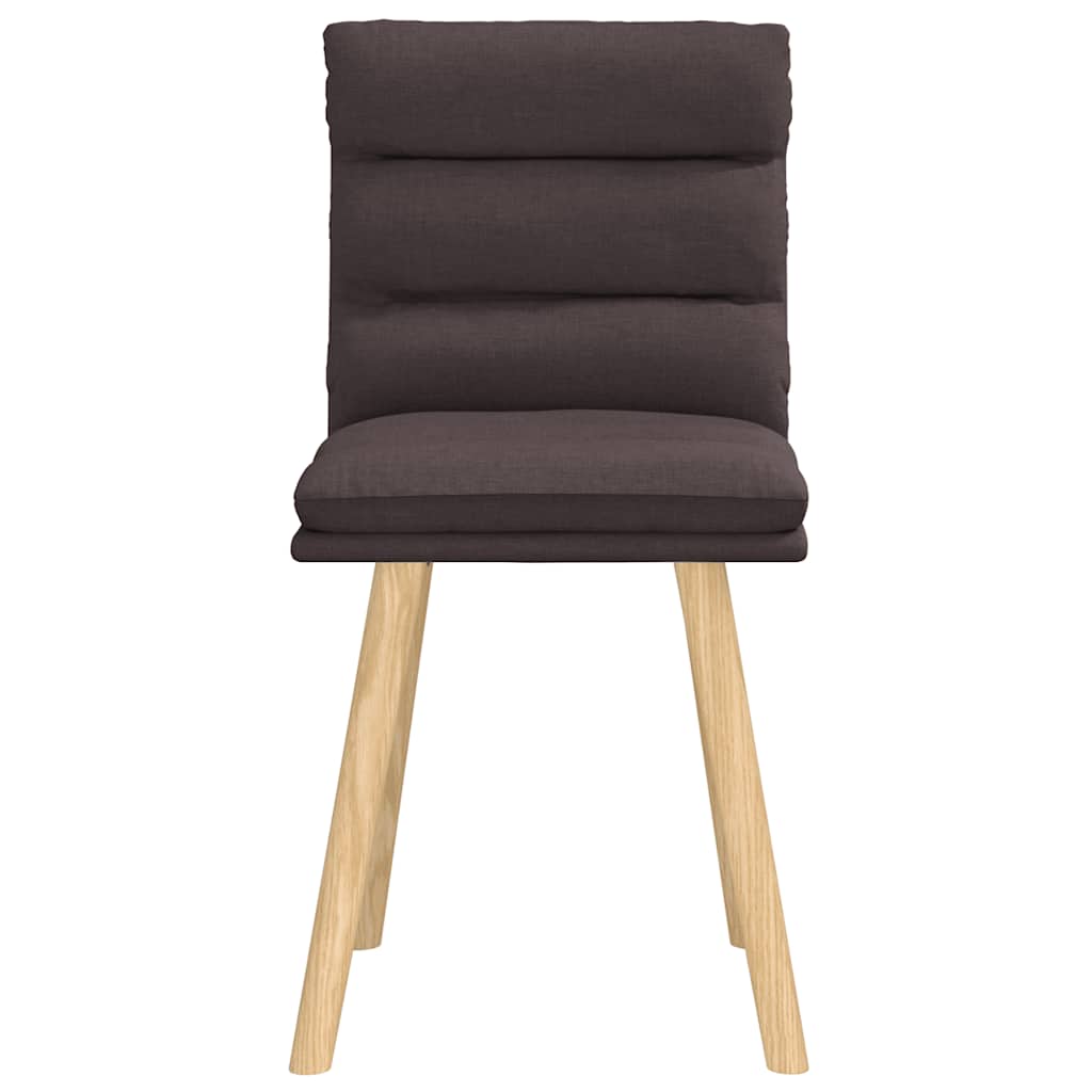 spisebordsstole 2 stk. stof mørkebrun