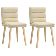 spisebordsstole 2 stk. stof cremefarvet
