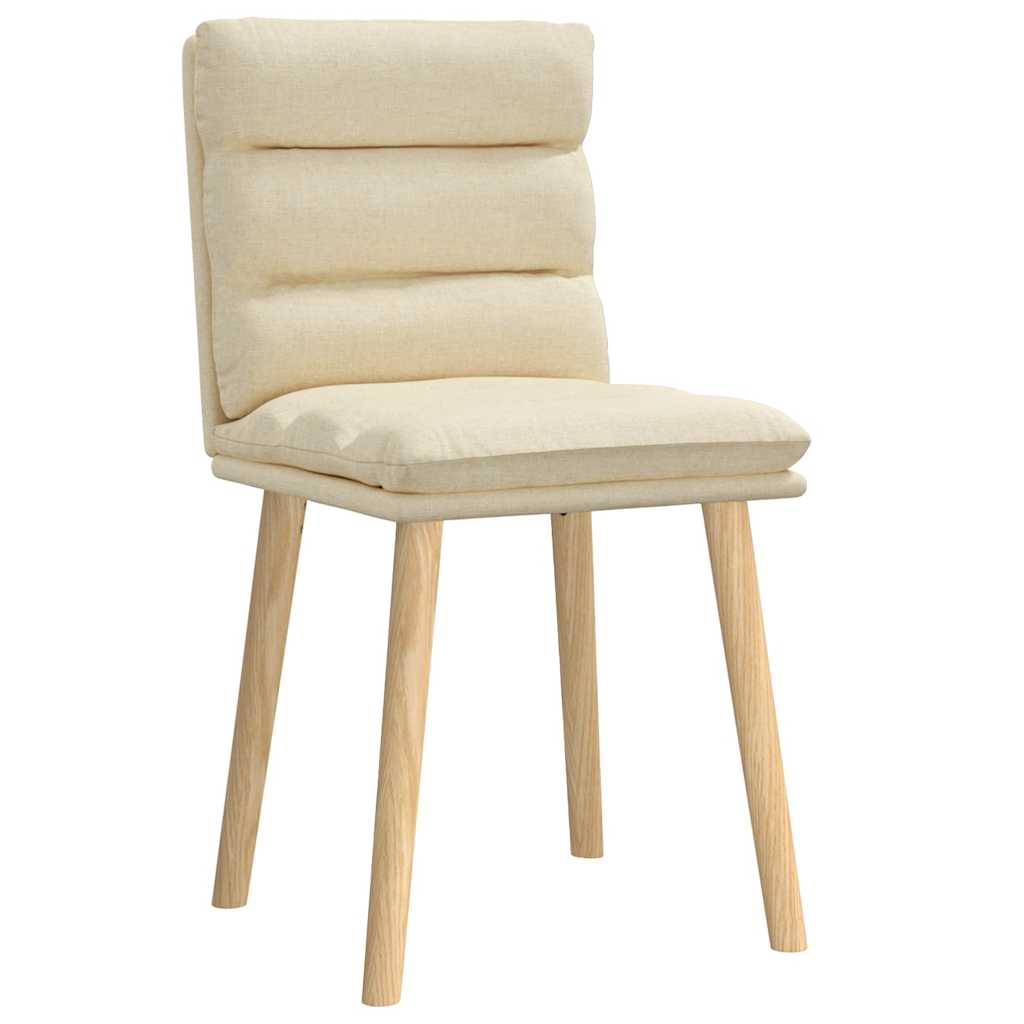 spisebordsstole 2 stk. stof cremefarvet