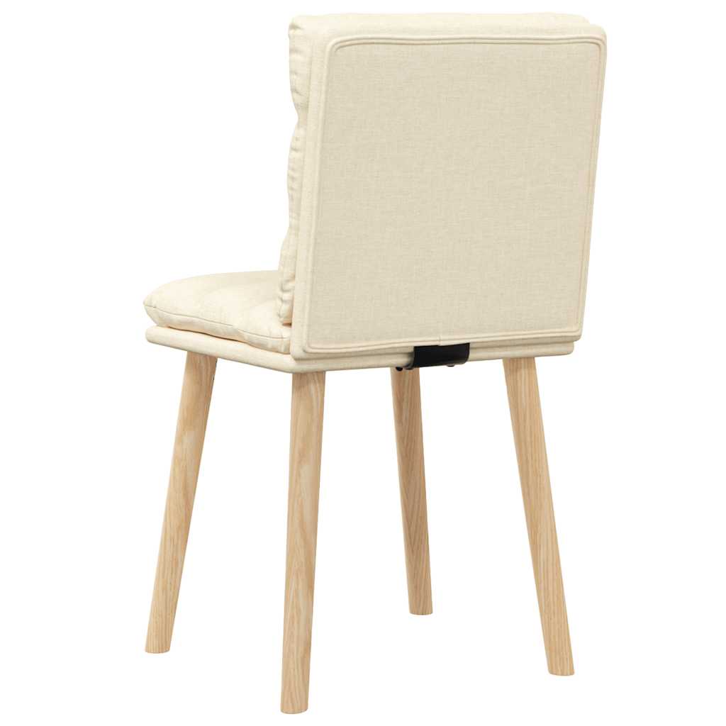 spisebordsstole 2 stk. stof cremefarvet