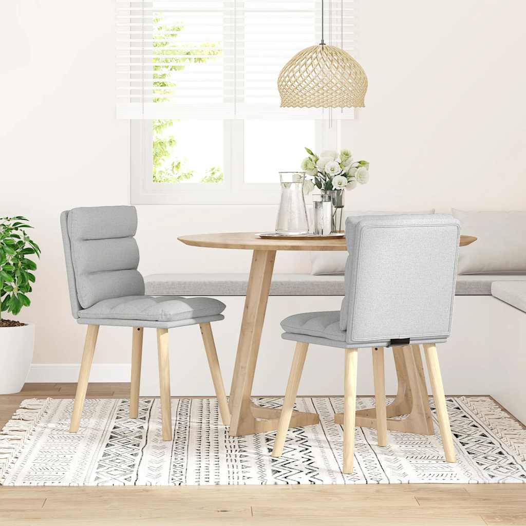 spisebordsstole 2 stk. stof sky grå