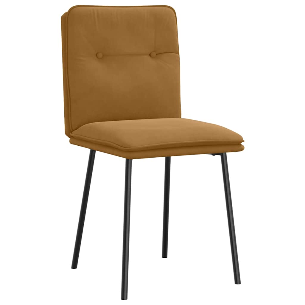 spisebordsstole 2 stk. fløjl brun