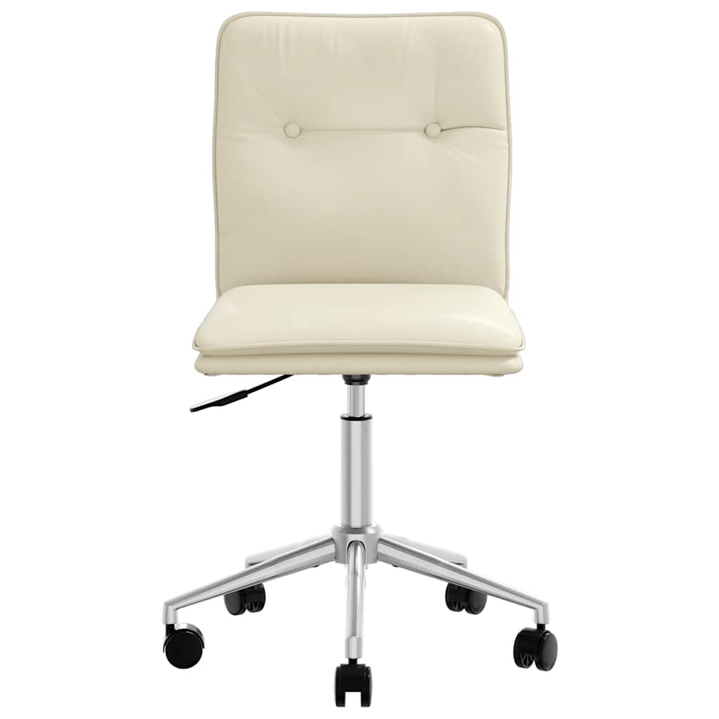 spisebordsstol kunstlæder cremefarvet