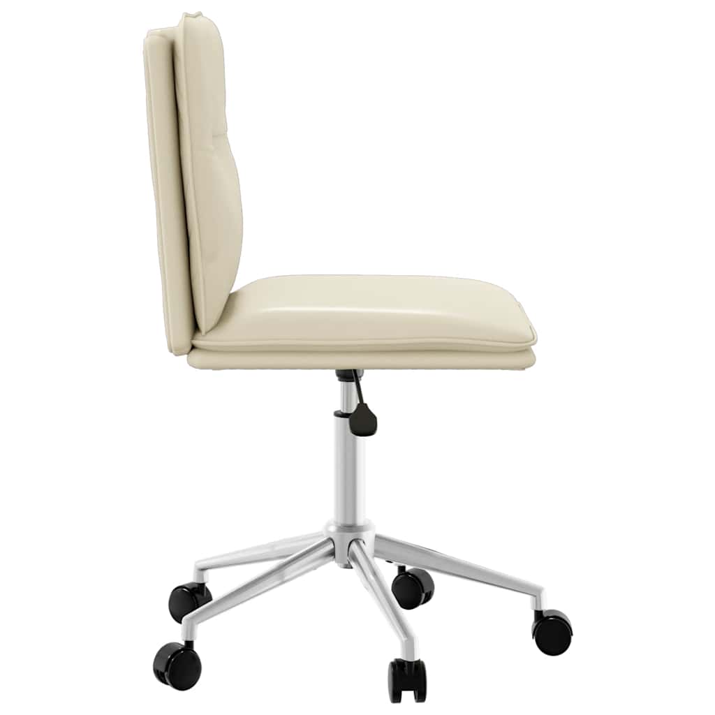 spisebordsstol kunstlæder cremefarvet