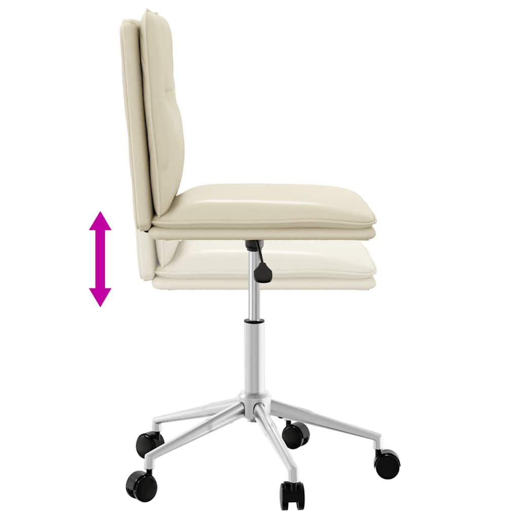 spisebordsstol kunstlæder cremefarvet