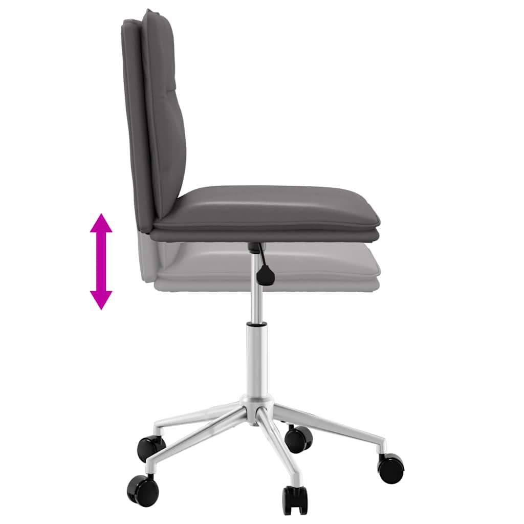 spisebordsstol kunstlæder grå