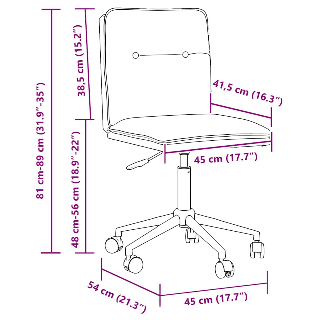 spisebordsstol kunstlæder sort