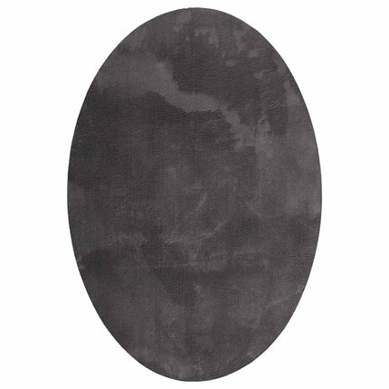Områdetæpper Oval HUARTE Antracit 160 x 230 cm 100% polyester
