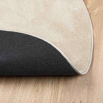 Områdetæpper Oval HUARTE Beige 140 x 200 cm 100% polyester