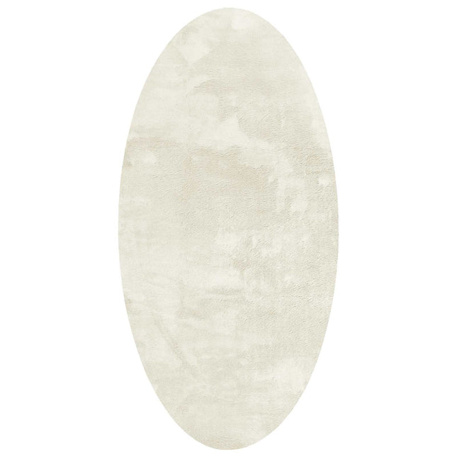 Områdetæpper Oval HUARTE Creme 80 x 150 cm 100% polyester