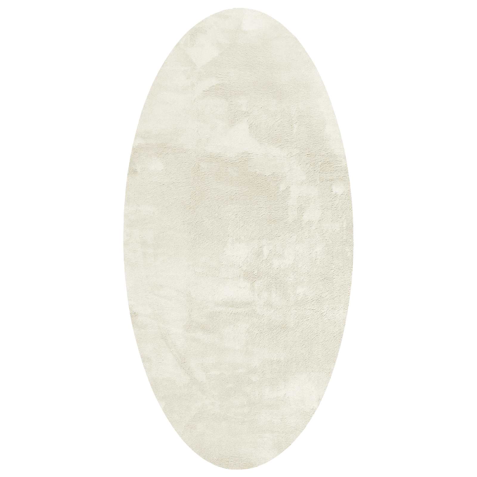 Områdetæpper Oval HUARTE Creme 100 x 200 cm 100% polyester