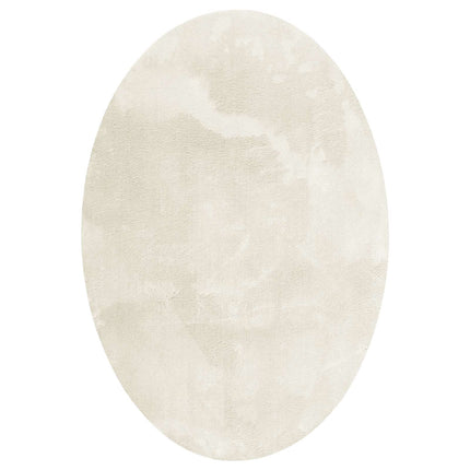 Områdetæpper Oval HUARTE Creme 120 x 170 cm 100% polyester