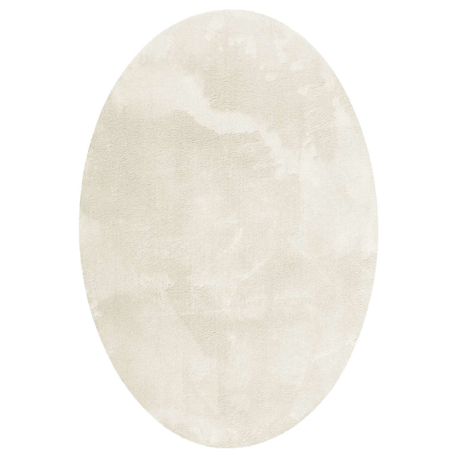 Områdetæpper Oval HUARTE Creme 120 x 170 cm 100% polyester