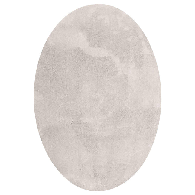 Områdetæpper Oval HUARTE Sandfarvet 140 x 200 cm 100% polyester