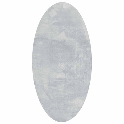Områdetæpper Oval HUARTE Grå 80 x 150 cm 100% polyester