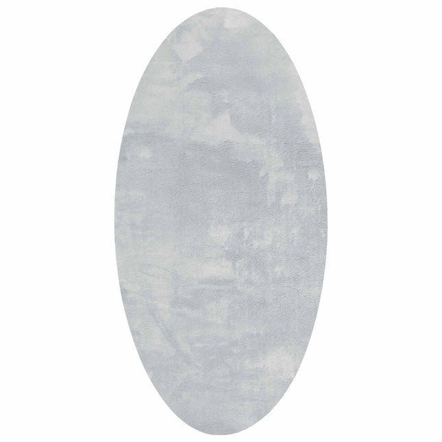 Områdetæpper Oval HUARTE Grå 80 x 150 cm 100% polyester