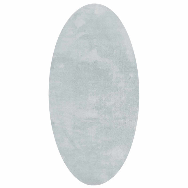 Områdetæpper Oval HUARTE Grå 100 x 200 cm 100% polyester