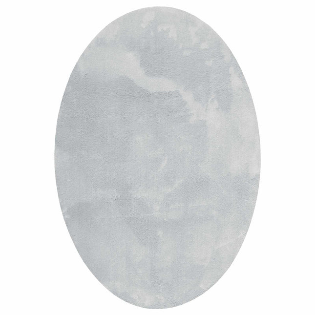Områdetæpper Oval HUARTE Grå 160 x 230 cm 100% polyester