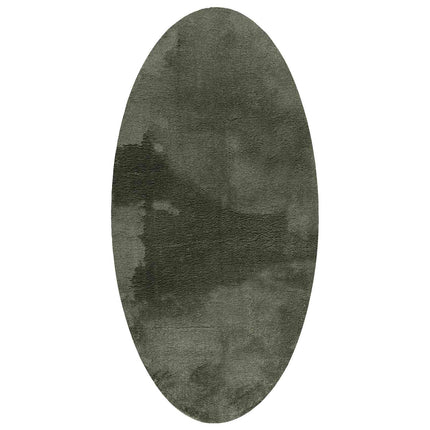 Områdetæpper Oval HUARTE Skovgrøn 80 x 150 cm 100% polyester