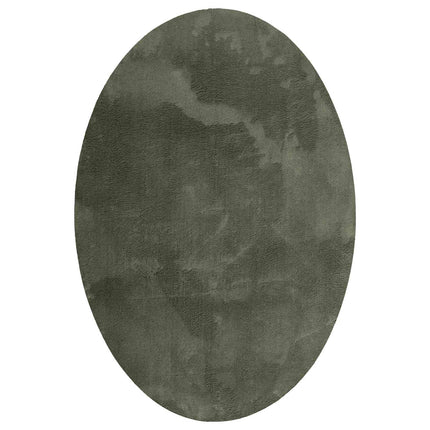 Områdetæpper Oval HUARTE Skovgrøn 140 x 200 cm 100% polyester
