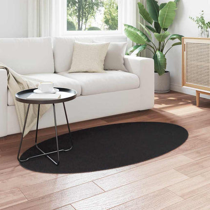 Tæppe HUARTE Sort 80 x 150 cm 100% polyester