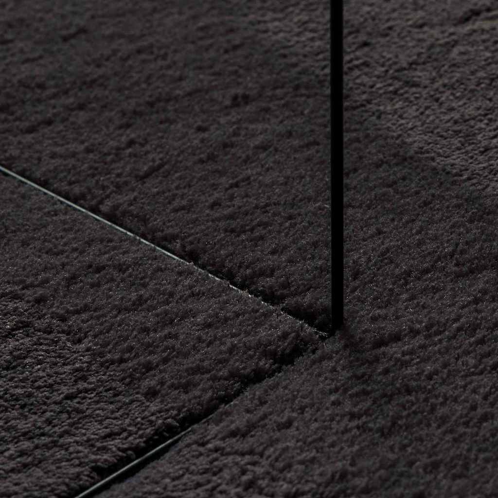 Områdetæpper Oval HUARTE Sort 120 x 170 cm 100% polyester