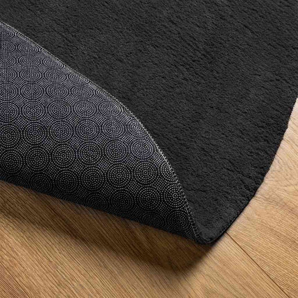 Tæppe HUARTE Sort 80 x 150 cm Polyester