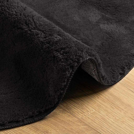 Tæppe HUARTE Sort 80 x 150 cm Polyester