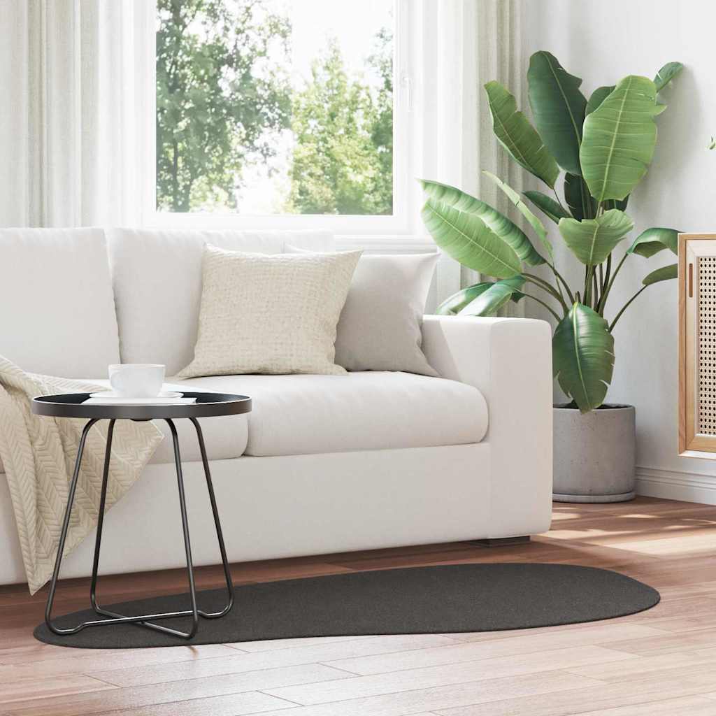 Områdetæpper HUARTE Antracit 80 x 150 cm Polyester