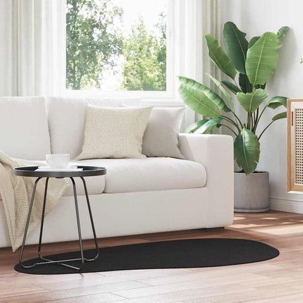 Tæppe HUARTE Sort 80 x 150 cm Polyester