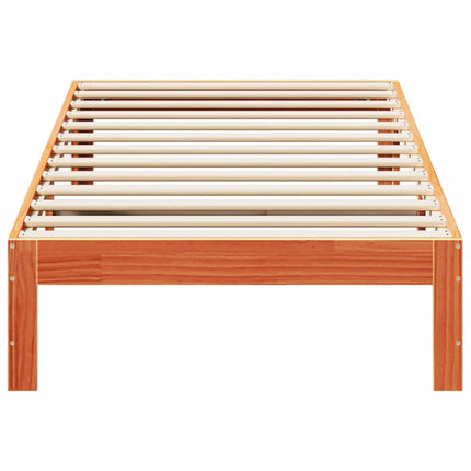 sengeramme uden madras 80x200 cm massivt fyrretræ gyldenbrun