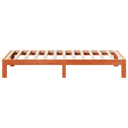 sengeramme uden madras 80x200 cm massivt fyrretræ gyldenbrun