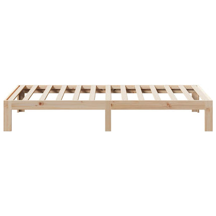 sengeramme uden madras 90x200 cm massivt fyrretræ