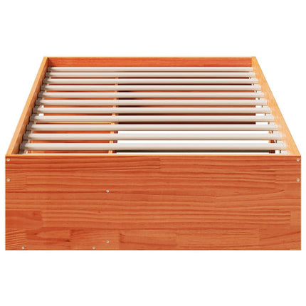daybed uden madras 100x200 cm massivt fyrretræ gyldenbrun