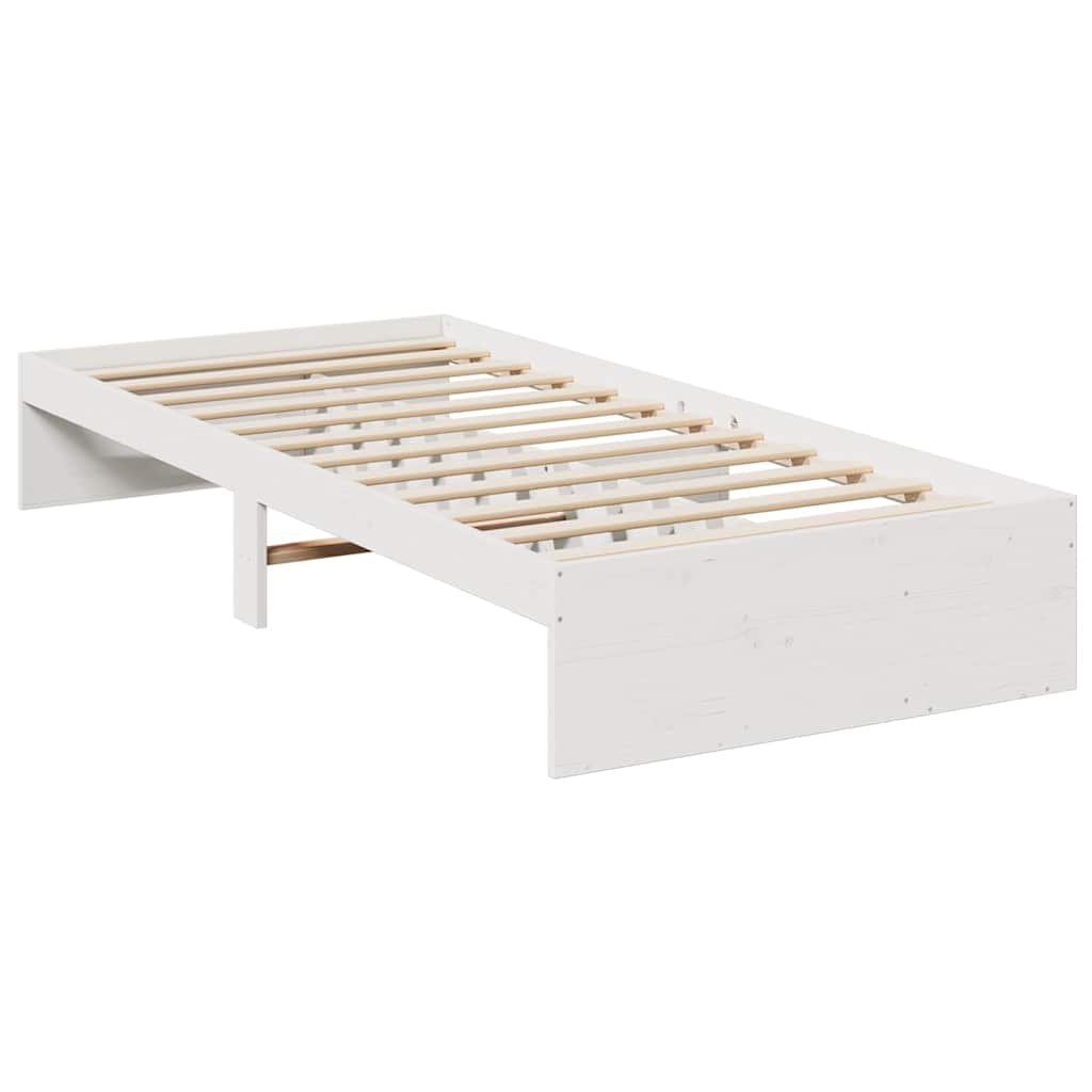 daybed uden madras 90x200 cm massivt fyrretræ hvid
