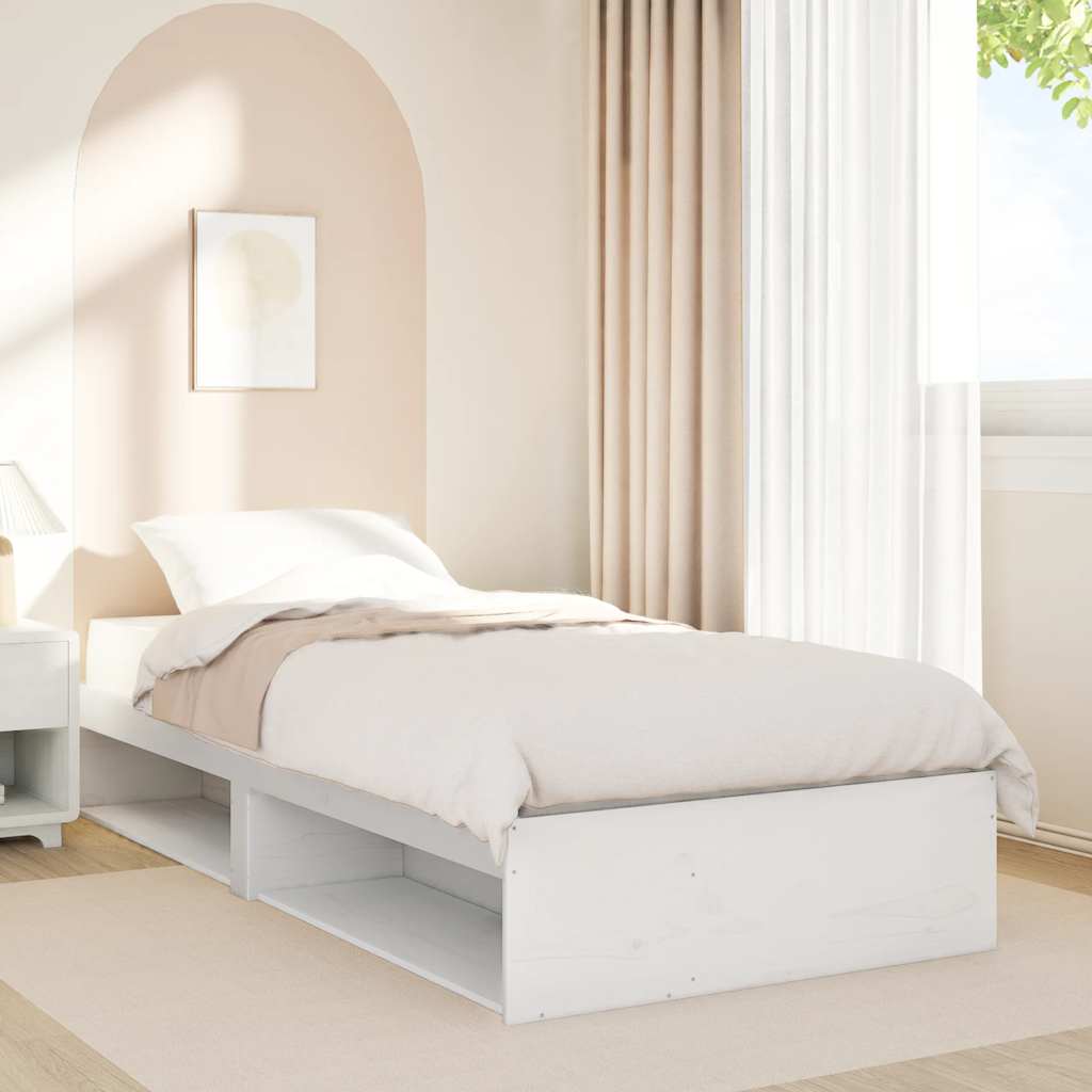 daybed uden madras 80x200 cm massivt fyrretræ hvid
