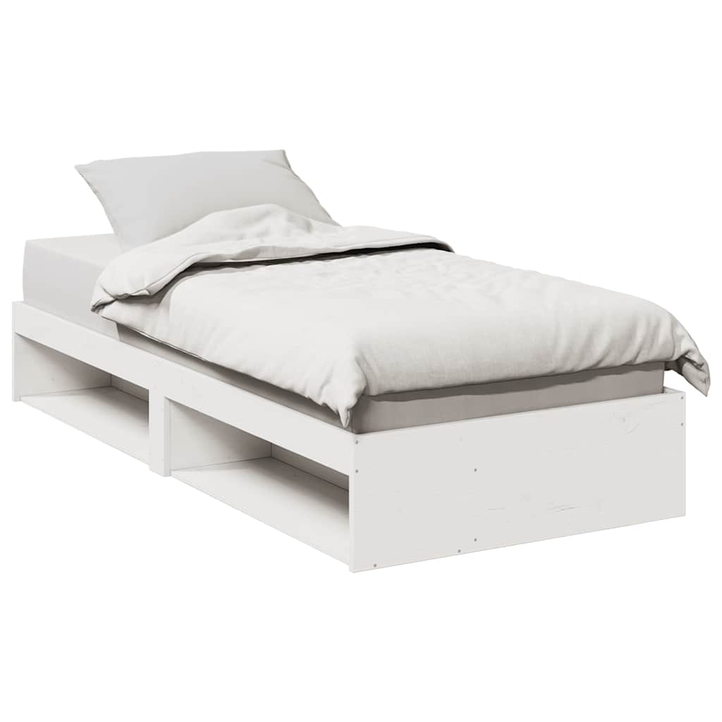 daybed uden madras 80x200 cm massivt fyrretræ hvid