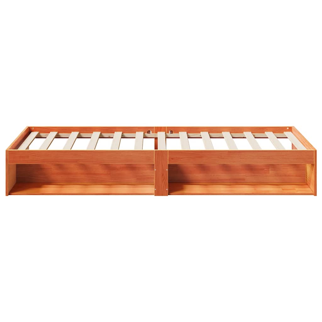 daybed uden madras 90x190 cm massivt fyrretræ gyldenbrun