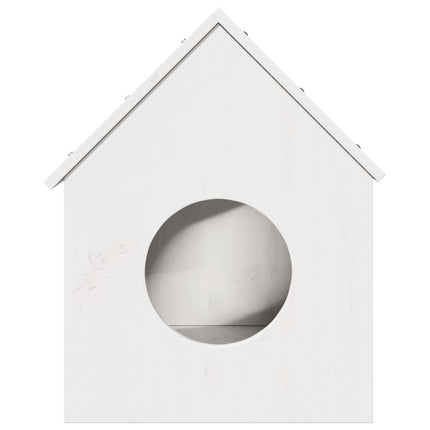 kattehus 41x50x50 cm massivt fyrretræ hvid