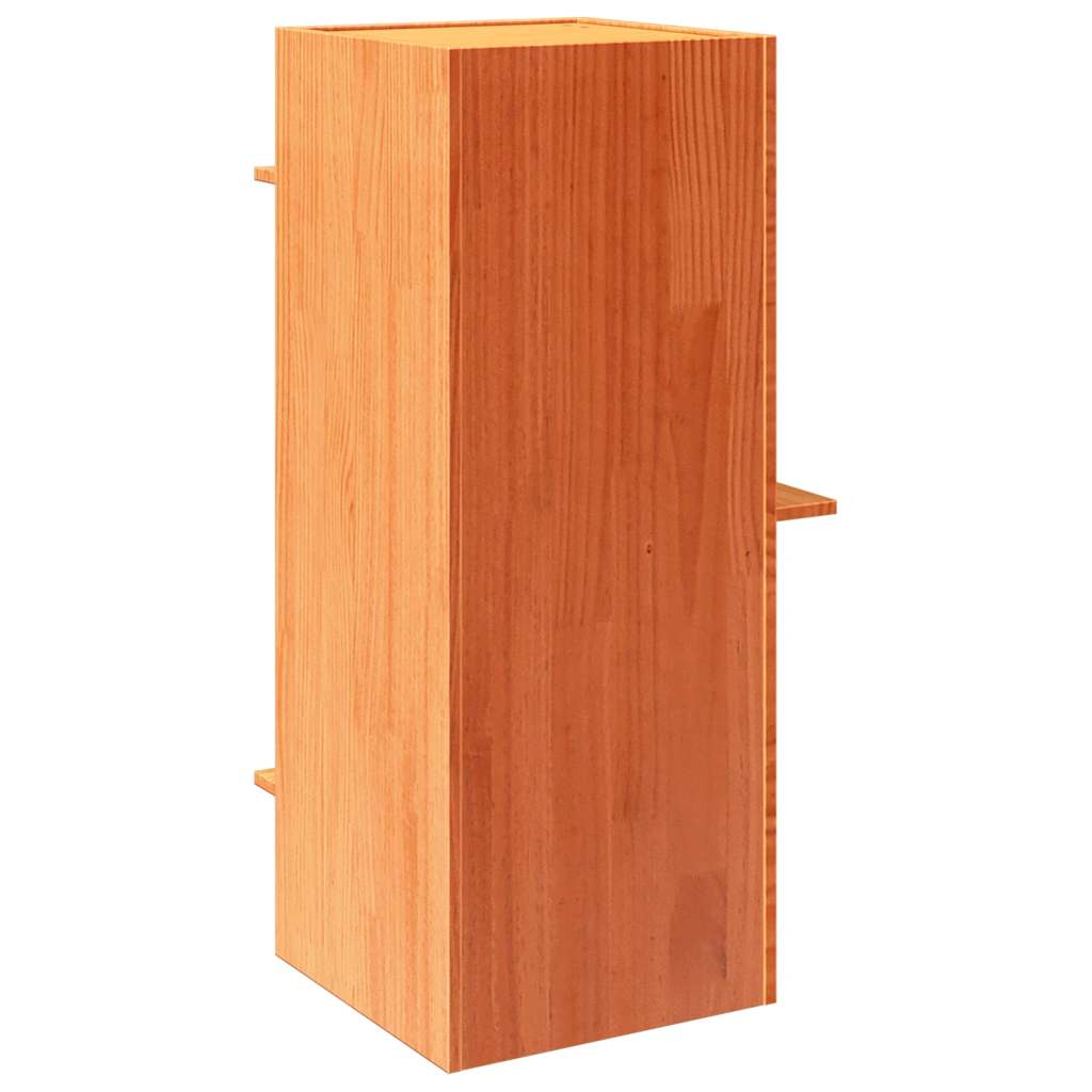 kattehus 43x43x90 cm massivt fyrretræ gyldenbrun