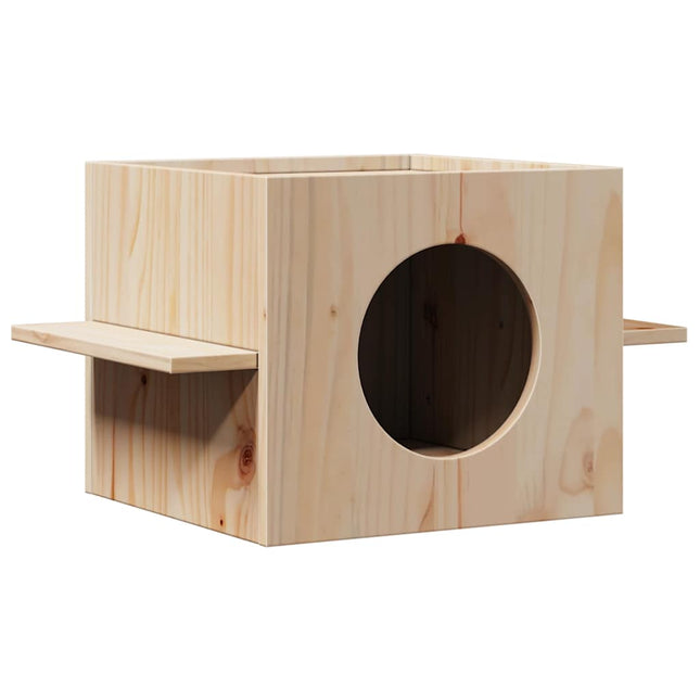 kattehus 51x35x30 cm massivt fyrretræ