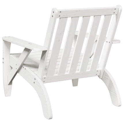 Adirondack-havestole 2 stk. 75x77x77 cm massivt fyrretræ hvid
