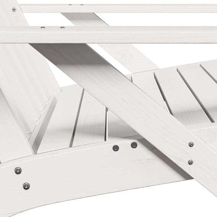 Adirondack-havestole 2 stk. 75x77x77 cm massivt fyrretræ hvid