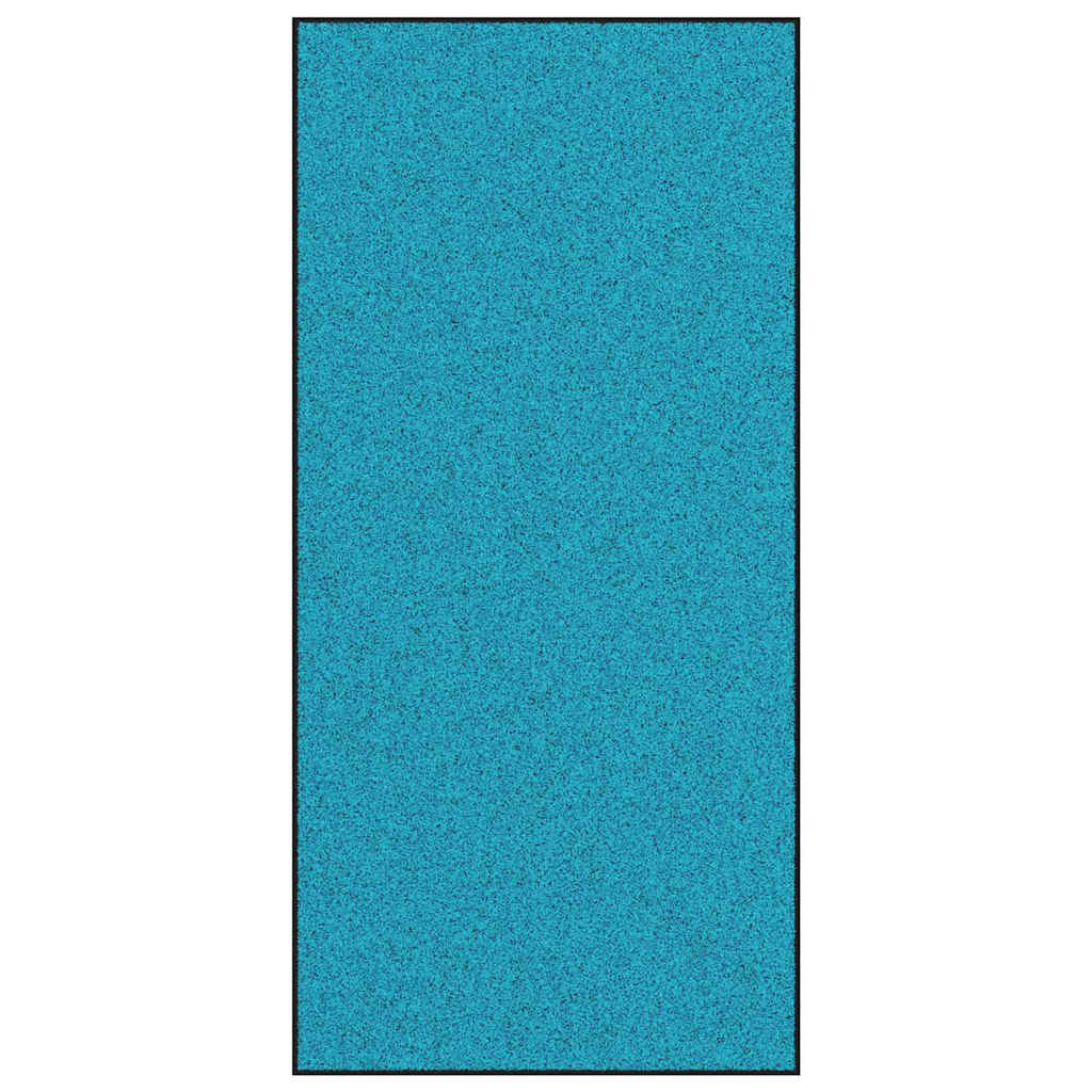 Dørmåtte Andet Cyan og Sort 120 x 250 cm Polyamid og PVC