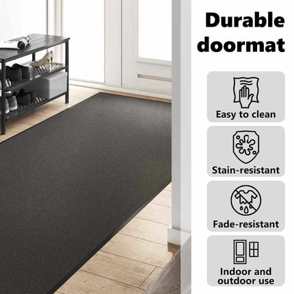 Dørmåtte Anthracit og sort 120 x 350 cm 100% polyamid