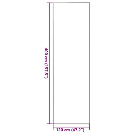 Dørmåtte Anthracit og sort 120 x 400 cm 100% polyamid