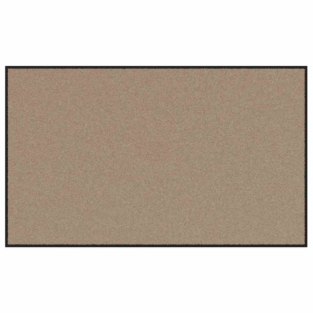 Dørmåtte Beige og sort 90 x 150 cm 100% polyamid billede