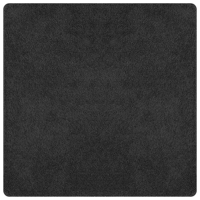 Anti-slip Shaggy tæppe Mørkegrå 120 x 120 cm PP