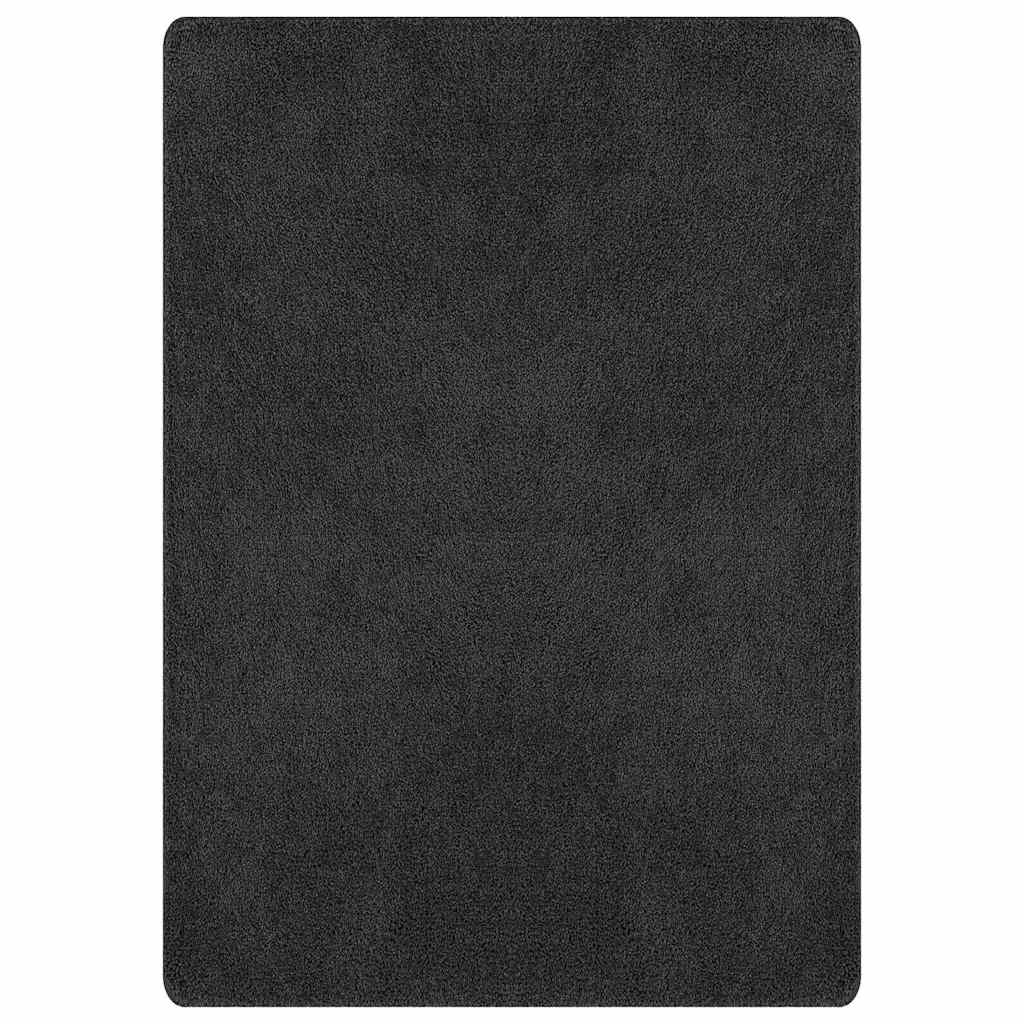 Anti-slip Shaggy tæppe Mørkegrå 240 x 340 cm PP
